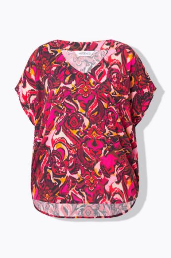 Moda za polnejše Bluza kratkih rukava V ovratnika plus velikost, xxl, Ulla Popken in Johann Popken (JP1880)