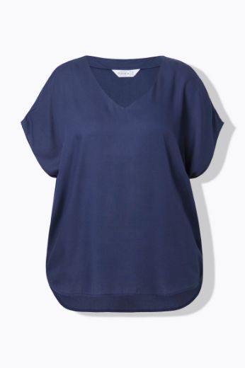 Moda za polnejše Bluza kratkih rukava V ovratnika plus velikost, xxl, Ulla Popken in Johann Popken (JP1880)