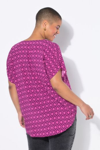 Moda za polnejše Bluza kratkih rukava V ovratnika plus velikost, xxl, Ulla Popken in Johann Popken (JP1880)