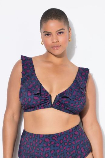 Moda za polnejše Kupaći kostim gornji dio s leopard uzorkom plus velikost, xxl, Ulla Popken in Johann Popken (JP1880)