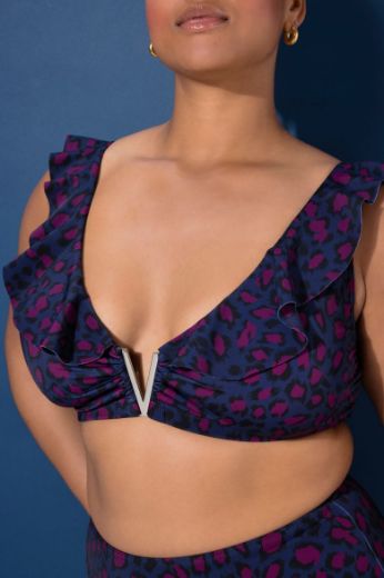 Moda za polnejše Kupaći kostim gornji dio s leopard uzorkom plus velikost, xxl, Ulla Popken in Johann Popken (JP1880)