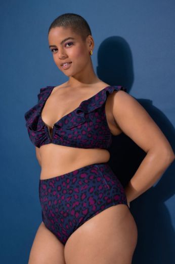 Moda za polnejše Kupaći kostim donji dio visokog struka s leopard uzorkom plus velikost, xxl, Ulla Popken in Johann Popken (JP1880)