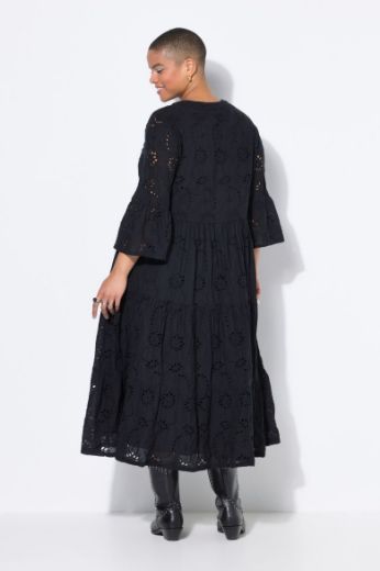 Moda za polnejše Haljina maxi 3/4 rukava na volane plus velikost, xxl, Ulla Popken in Johann Popken (JP1880)