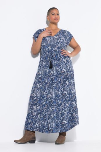 Moda za polnejše Haljina maxi kratkih rukava na volane plus velikost, xxl, Ulla Popken in Johann Popken (JP1880)