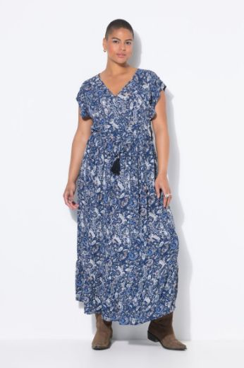 Moda za polnejše Haljina maxi kratkih rukava na volane plus velikost, xxl, Ulla Popken in Johann Popken (JP1880)