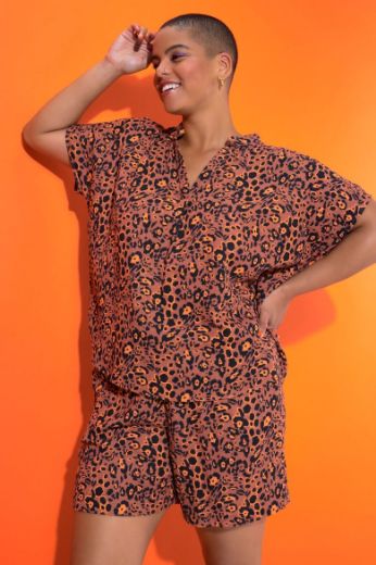 Moda za polnejše Bluza kratkih rukava od muslina plus velikost, xxl, Ulla Popken in Johann Popken (JP1880)