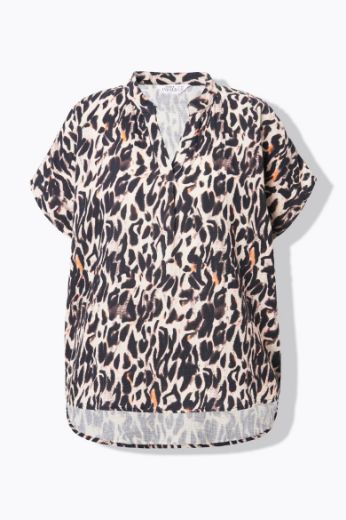 Moda za polnejše Bluza kratkih rukava od muslina plus velikost, xxl, Ulla Popken in Johann Popken (JP1880)