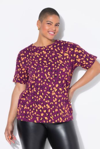 Moda za polnejše Majica kratkih rukava s leopard uzorkom plus velikost, xxl, Ulla Popken in Johann Popken (JP1880)