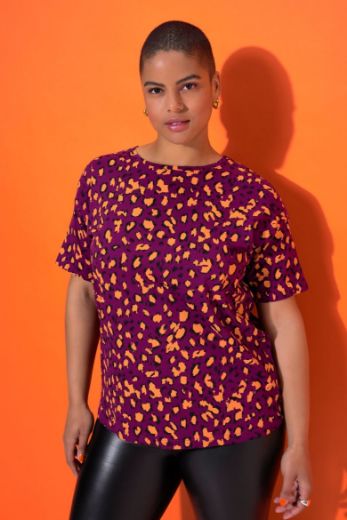 Moda za polnejše Majica kratkih rukava s leopard uzorkom plus velikost, xxl, Ulla Popken in Johann Popken (JP1880)
