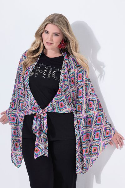 Slika Bluza bolero na vezanje s prednje strane