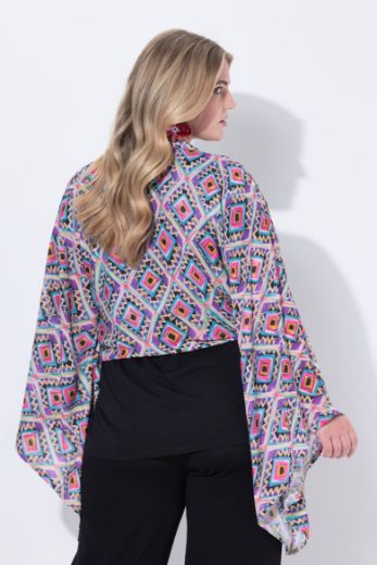 Moda za polnejše Bluza bolero na vezanje s prednje strane plus velikost, xxl, Ulla Popken in Johann Popken (JP1880)