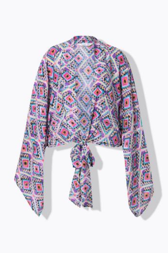 Moda za polnejše Bluza bolero na vezanje s prednje strane plus velikost, xxl, Ulla Popken in Johann Popken (JP1880)