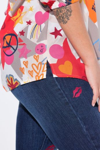Moda za polnejše Bluza 3/4 rukava plus velikost, xxl, Ulla Popken in Johann Popken (JP1880)