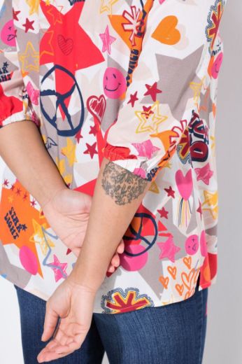 Moda za polnejše Bluza 3/4 rukava plus velikost, xxl, Ulla Popken in Johann Popken (JP1880)