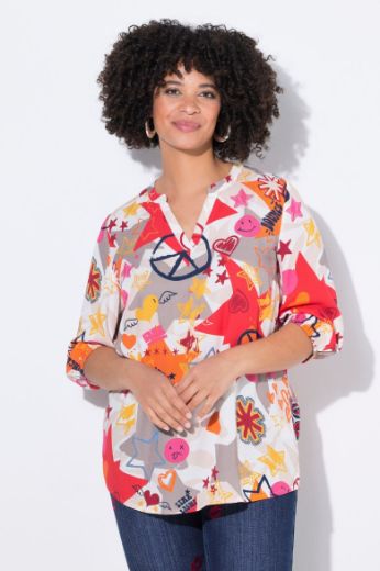 Moda za polnejše Bluza 3/4 rukava plus velikost, xxl, Ulla Popken in Johann Popken (JP1880)