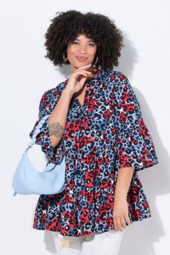 Moda za polnejše Bluza 3/4 rukava A kroja plus velikost, xxl, Ulla Popken in Johann Popken (JP1880)