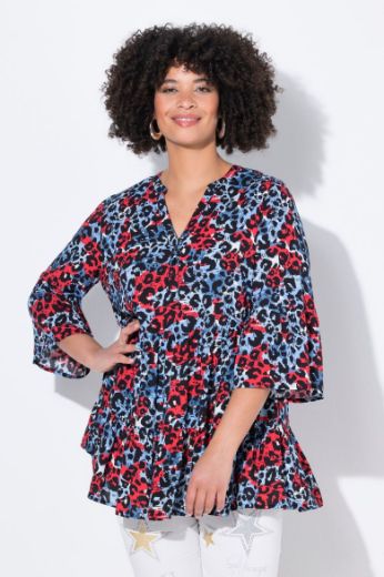 Moda za polnejše Bluza 3/4 rukava A kroja plus velikost, xxl, Ulla Popken in Johann Popken (JP1880)