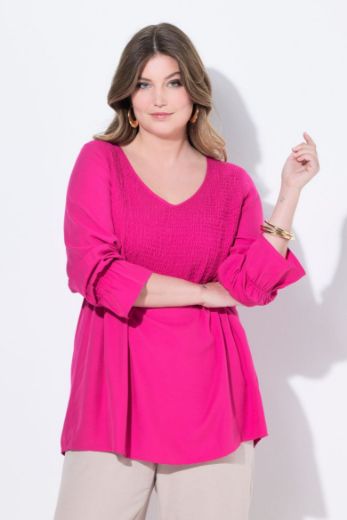 Moda za polnejše Bluza dugih rukava V ovratnika plus velikost, xxl, Ulla Popken in Johann Popken (JP1880)