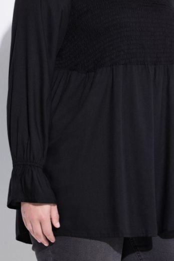 Moda za polnejše Bluza dugih rukava V ovratnika plus velikost, xxl, Ulla Popken in Johann Popken (JP1880)