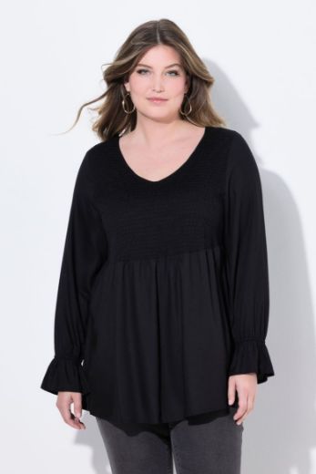 Moda za polnejše Bluza dugih rukava V ovratnika plus velikost, xxl, Ulla Popken in Johann Popken (JP1880)