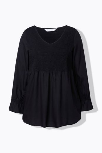 Moda za polnejše Bluza dugih rukava V ovratnika plus velikost, xxl, Ulla Popken in Johann Popken (JP1880)