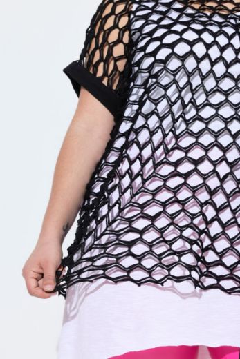 Moda za polnejše Majica kratkih rukava mrežasta plus velikost, xxl, Ulla Popken in Johann Popken (JP1880)