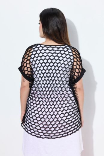 Moda za polnejše Majica kratkih rukava mrežasta plus velikost, xxl, Ulla Popken in Johann Popken (JP1880)