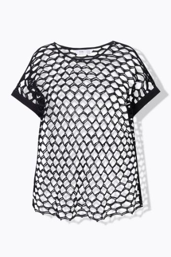 Moda za polnejše Majica kratkih rukava mrežasta plus velikost, xxl, Ulla Popken in Johann Popken (JP1880)