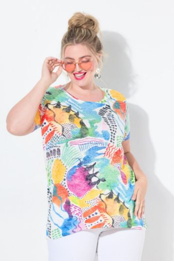 Moda za polnejše Majica kratkih rukava plus velikost, xxl, Ulla Popken in Johann Popken (JP1880)