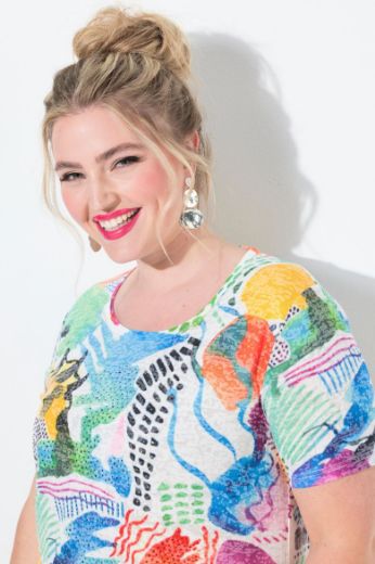 Moda za polnejše Majica kratkih rukava plus velikost, xxl, Ulla Popken in Johann Popken (JP1880)