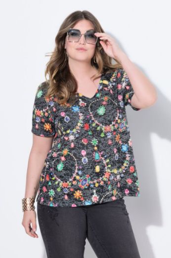Moda za polnejše Majica kratkih rukava plus velikost, xxl, Ulla Popken in Johann Popken (JP1880)