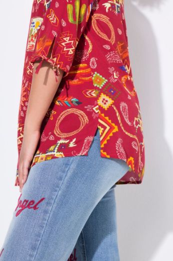 Moda za polnejše Bluza 3/4 rukava A kroja plus velikost, xxl, Ulla Popken in Johann Popken (JP1880)