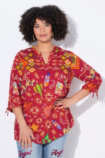 Moda za polnejše Bluza 3/4 rukava A kroja plus velikost, xxl, Ulla Popken in Johann Popken (JP1880)
