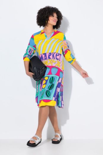 Moda za polnejše Haljina midi dugih rukava plus velikost, xxl, Ulla Popken in Johann Popken (JP1880)