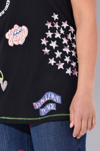 Moda za polnejše Majica kratkih rukava okruglog ovratnika plus velikost, xxl, Ulla Popken in Johann Popken (JP1880)