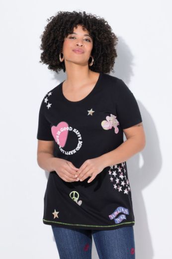 Moda za polnejše Majica kratkih rukava okruglog ovratnika plus velikost, xxl, Ulla Popken in Johann Popken (JP1880)