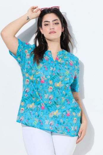 Moda za polnejše Bluza kratkih rukava A kroja plus velikost, xxl, Ulla Popken in Johann Popken (JP1880)