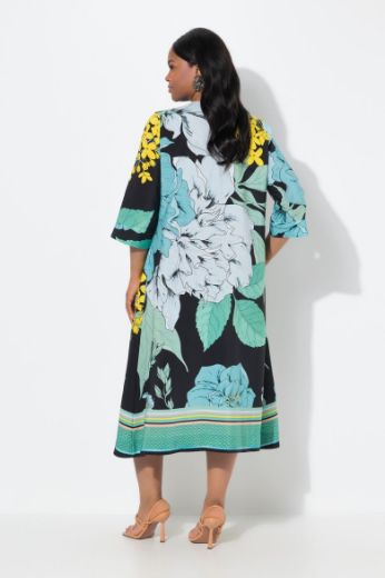Moda za polnejše Haljina midi 3/4 rukava plus velikost, xxl, Ulla Popken in Johann Popken (JP1880)