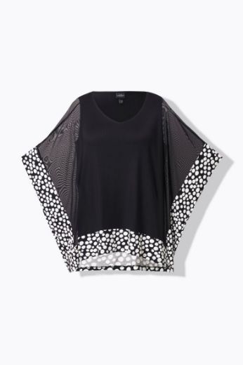 Moda za polnejše Bluza od šifona šireg kroja plus velikost, xxl, Ulla Popken in Johann Popken (JP1880)