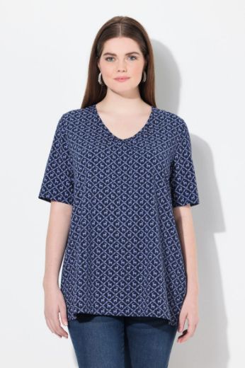 Moda za polnejše Majica kratkih rukava dužeg A kroja plus velikost, xxl, Ulla Popken in Johann Popken (JP1880)
