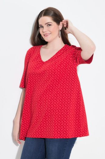 Moda za polnejše Majica kratkih rukava dužeg A kroja plus velikost, xxl, Ulla Popken in Johann Popken (JP1880)