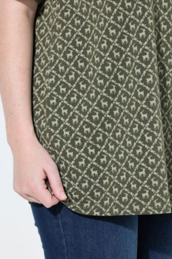 Moda za polnejše Majica kratkih rukava dužeg A kroja plus velikost, xxl, Ulla Popken in Johann Popken (JP1880)