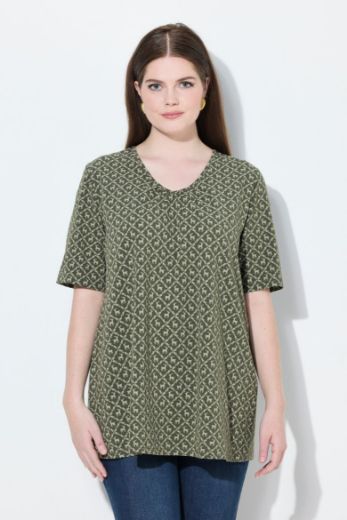 Moda za polnejše Majica kratkih rukava dužeg A kroja plus velikost, xxl, Ulla Popken in Johann Popken (JP1880)