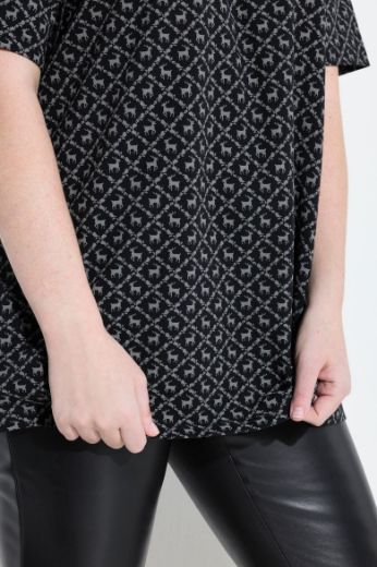 Moda za polnejše Majica kratkih rukava dužeg A kroja plus velikost, xxl, Ulla Popken in Johann Popken (JP1880)