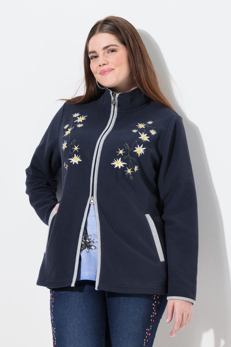 Moda za polnejše Majica dugih rukava od flisa s patentnim zatvaračem plus velikost, xxl, Ulla Popken in Johann Popken (JP1880)