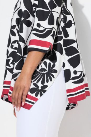 Moda za polnejše Bluza 3/4 rukava cvjetnog uzorka plus velikost, xxl, Ulla Popken in Johann Popken (JP1880)