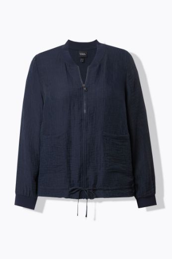 Moda za polnejše Bluza dugih rukava s patentnim zatvaračem plus velikost, xxl, Ulla Popken in Johann Popken (JP1880)