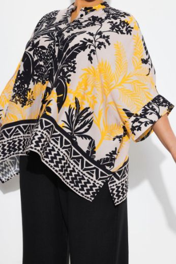 Moda za polnejše Bluza 3/4 rukava šireg kroja plus velikost, xxl, Ulla Popken in Johann Popken (JP1880)