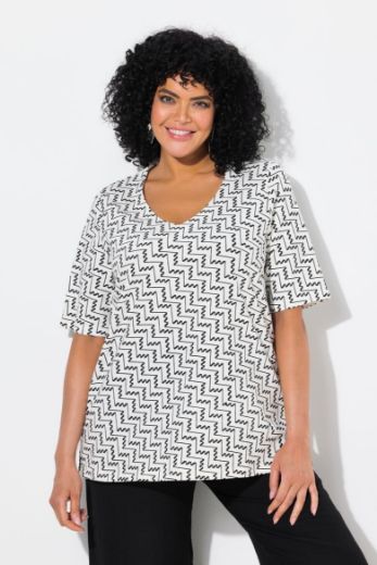Moda za polnejše Majica kratkih rukava V ovratnika plus velikost, xxl, Ulla Popken in Johann Popken (JP1880)
