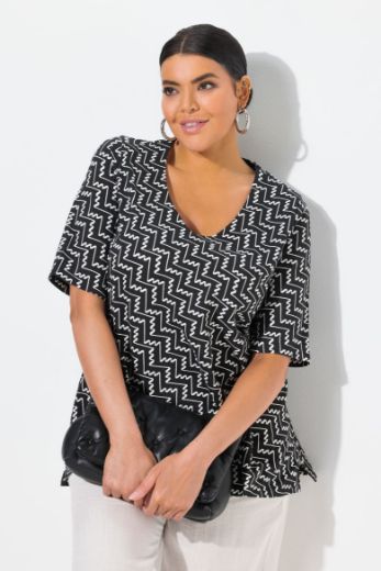Moda za polnejše Majica kratkih rukava V ovratnika plus velikost, xxl, Ulla Popken in Johann Popken (JP1880)